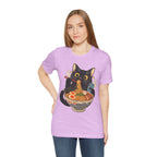 Black Cat Ramen T-Shirt — Cute Kitty Eating Ramen Graphic Tee