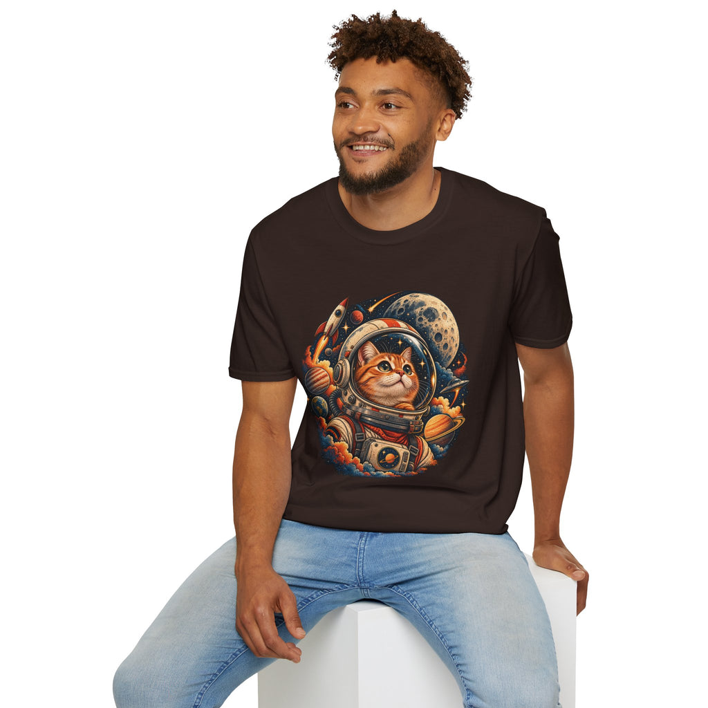 Astronaut Cat T-Shirt — Space Cat Graphic Tee for Cat Lovers