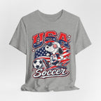 USA Soccer Snoopy T‑Shirt – Patriotic Kids & Fans Soccer Tee