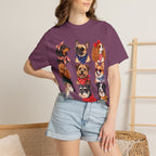 Dog Portraits T-Shirt — Vintage Bandana Puppy Faces Tee