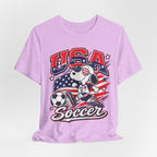 USA Soccer Snoopy T‑Shirt – Patriotic Kids & Fans Soccer Tee