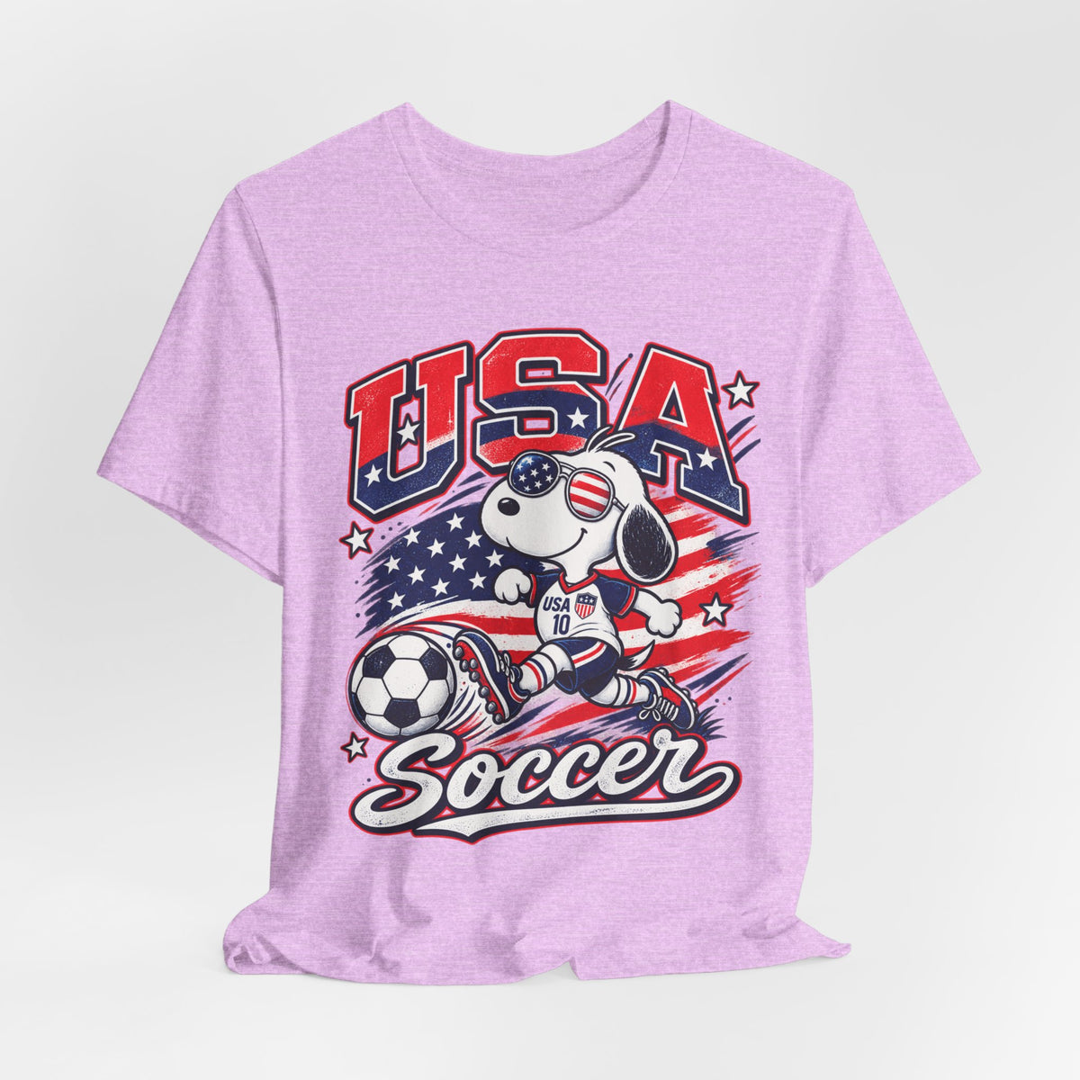 USA Soccer Snoopy T‑Shirt – Patriotic Kids & Fans Soccer Tee