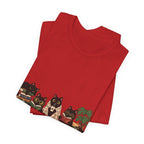 Cat Cozy Crew Tee — Cozy Cats on Blankets Graphic T-Shirt