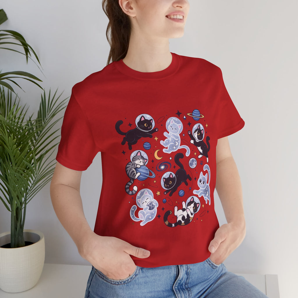 Space Cats Graphic Tee — Cute Cosmic Cat Illustration Shirt