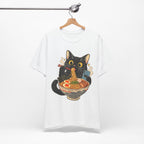 Black Cat Ramen T-Shirt — Cute Kitty Eating Ramen Graphic Tee