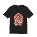 Alpha Male Cat Tee — Retro Floral Cat Graphic T-Shirt