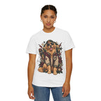 Golden Retriever Varsity T-Shirt — Retro Dog Jacket Design