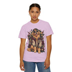 Golden Retriever Varsity T-Shirt — Retro Dog Jacket Design