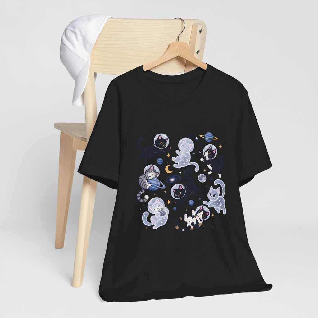 Space Cats Graphic Tee — Cute Cosmic Cat Illustration Shirt