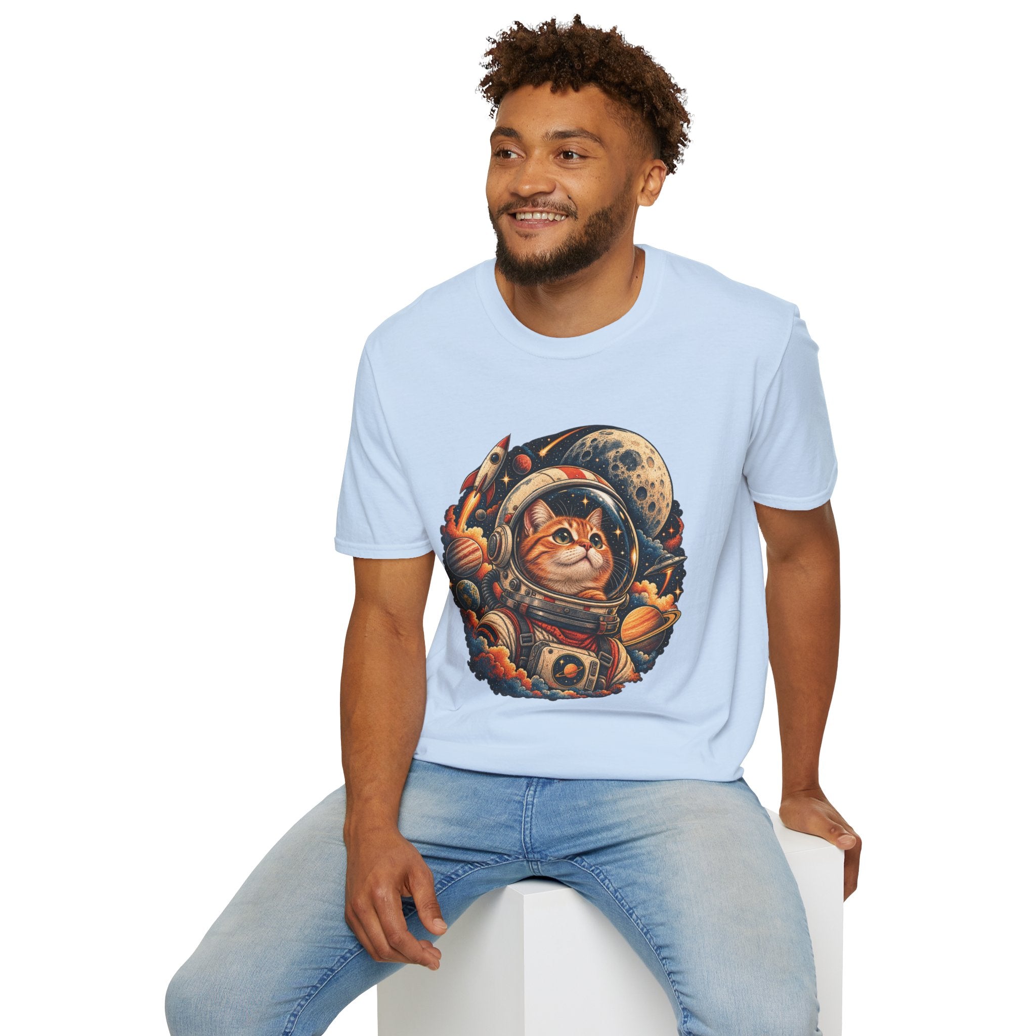 Astronaut Cat T-Shirt — Space Cat Graphic Tee for Cat Lovers