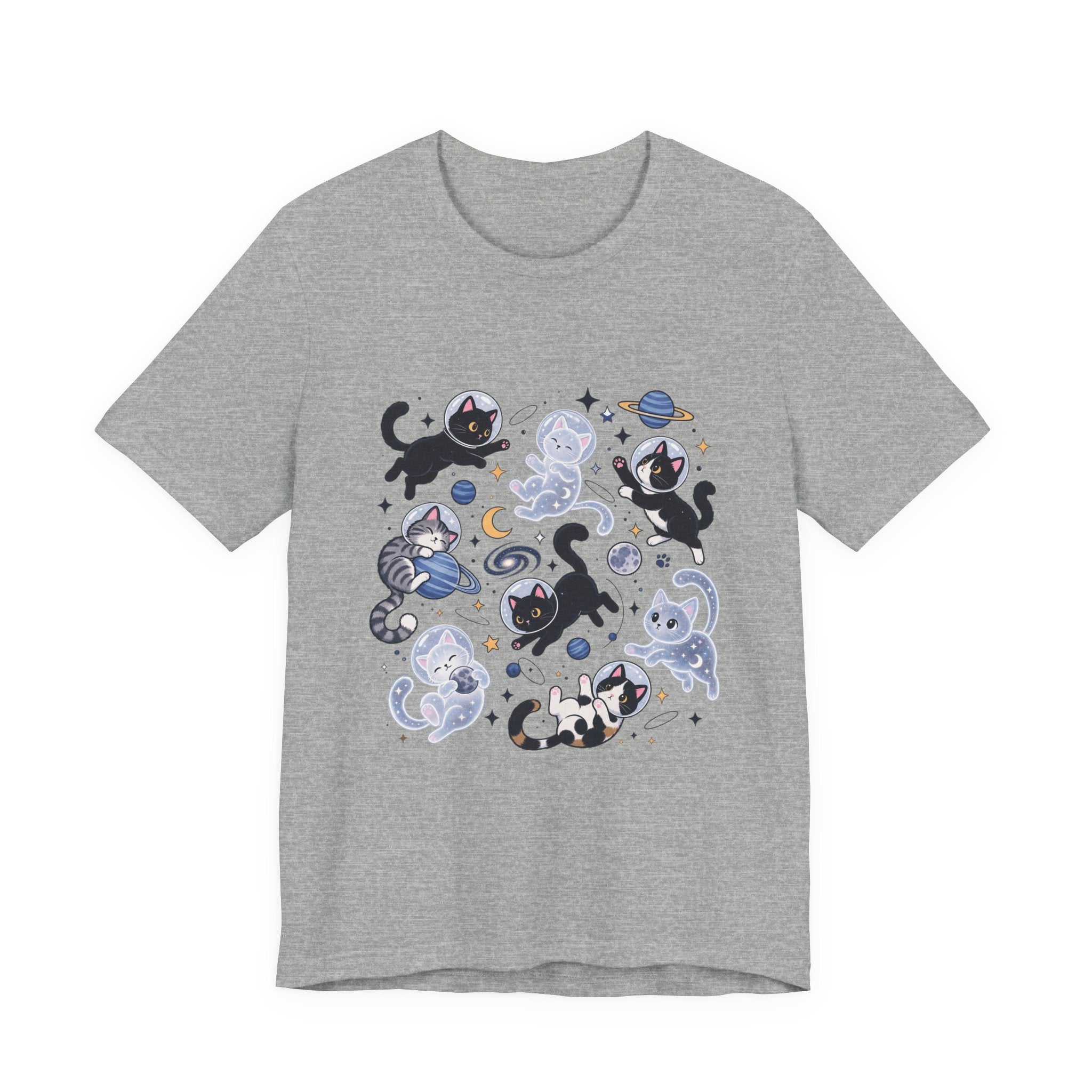 Space Cats Graphic Tee — Cute Cosmic Cat Illustration Shirt