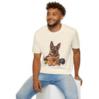 German Shepherd Portrait T-Shirt — Dog Lover Tee