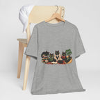 Cat Cozy Crew Tee — Cozy Cats on Blankets Graphic T-Shirt