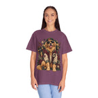 Golden Retriever Varsity T-Shirt — Retro Dog Jacket Design