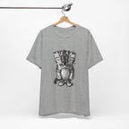 Sad Kitten Illustration T-Shirt — Cute Grayscale Cat Art Tee