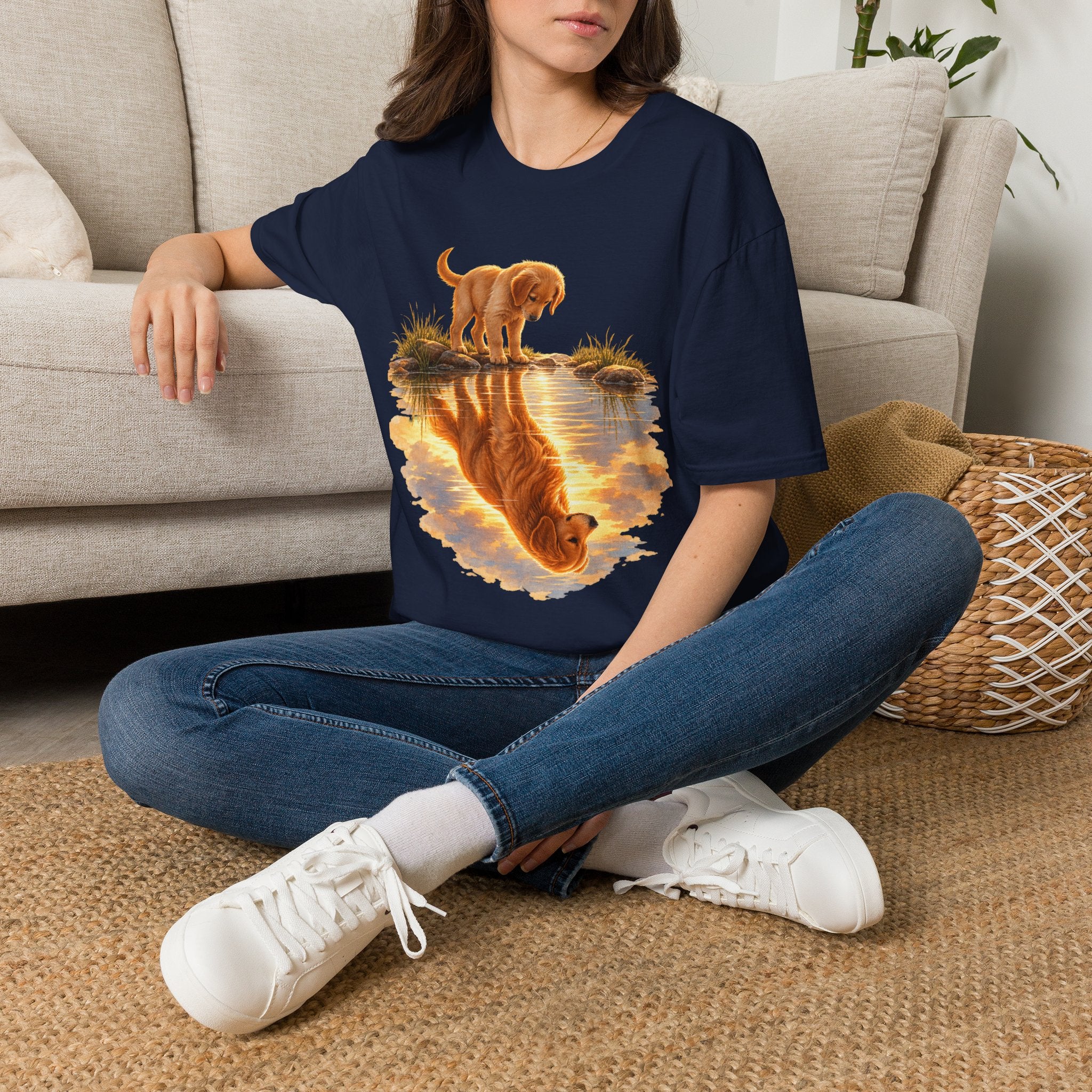 Golden Retriever Puppy Reflection T-Shirt