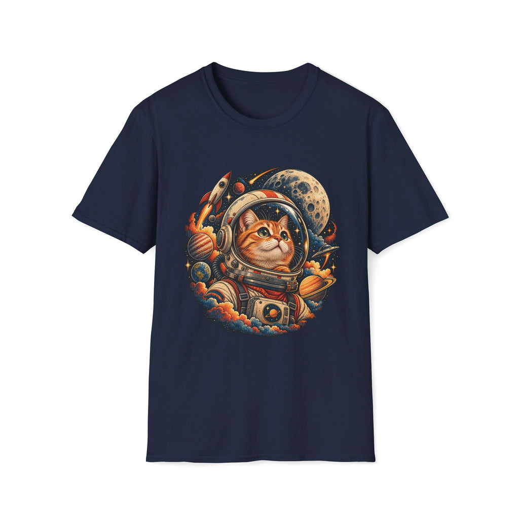 Astronaut Cat T-Shirt — Space Cat Graphic Tee for Cat Lovers