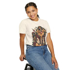 Golden Retriever Varsity T-Shirt — Retro Dog Jacket Design
