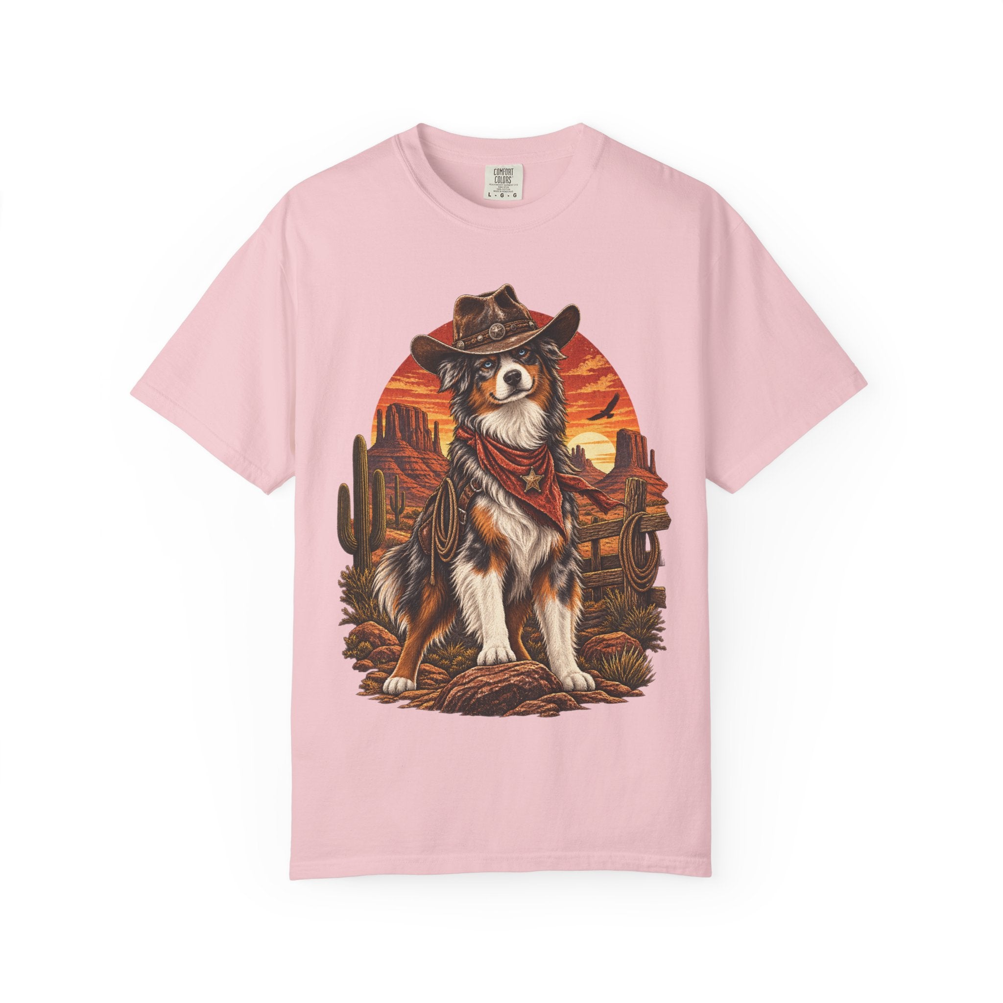 Cowboy Australian Shepherd T-Shirt — Western Dog Graphic Tee