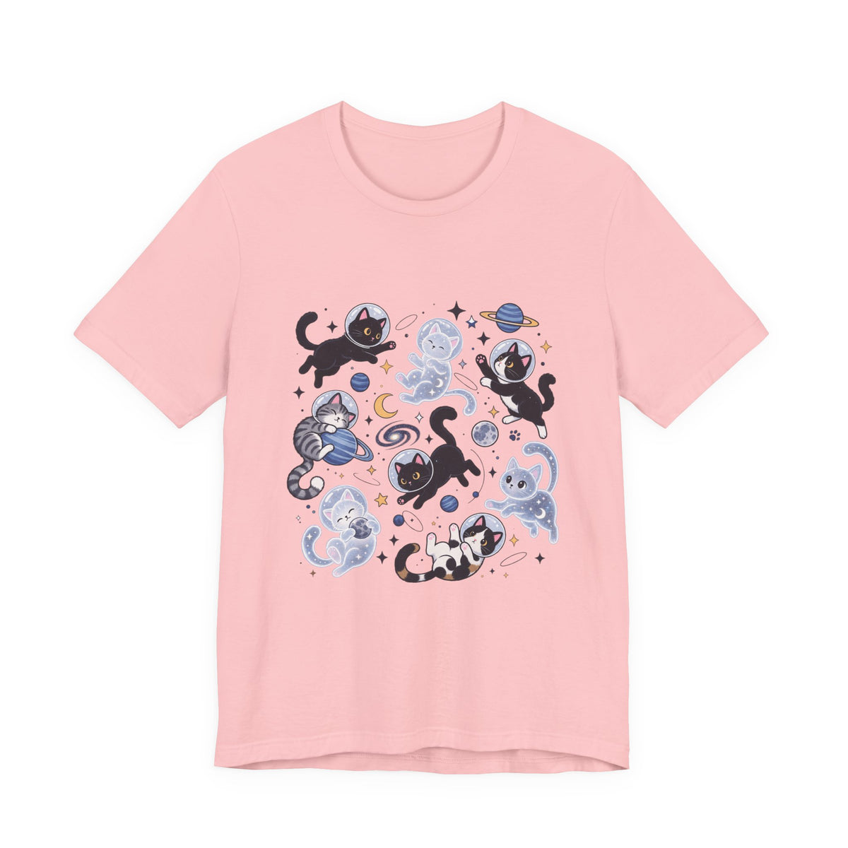 Space Cats Graphic Tee — Cute Cosmic Cat Illustration Shirt