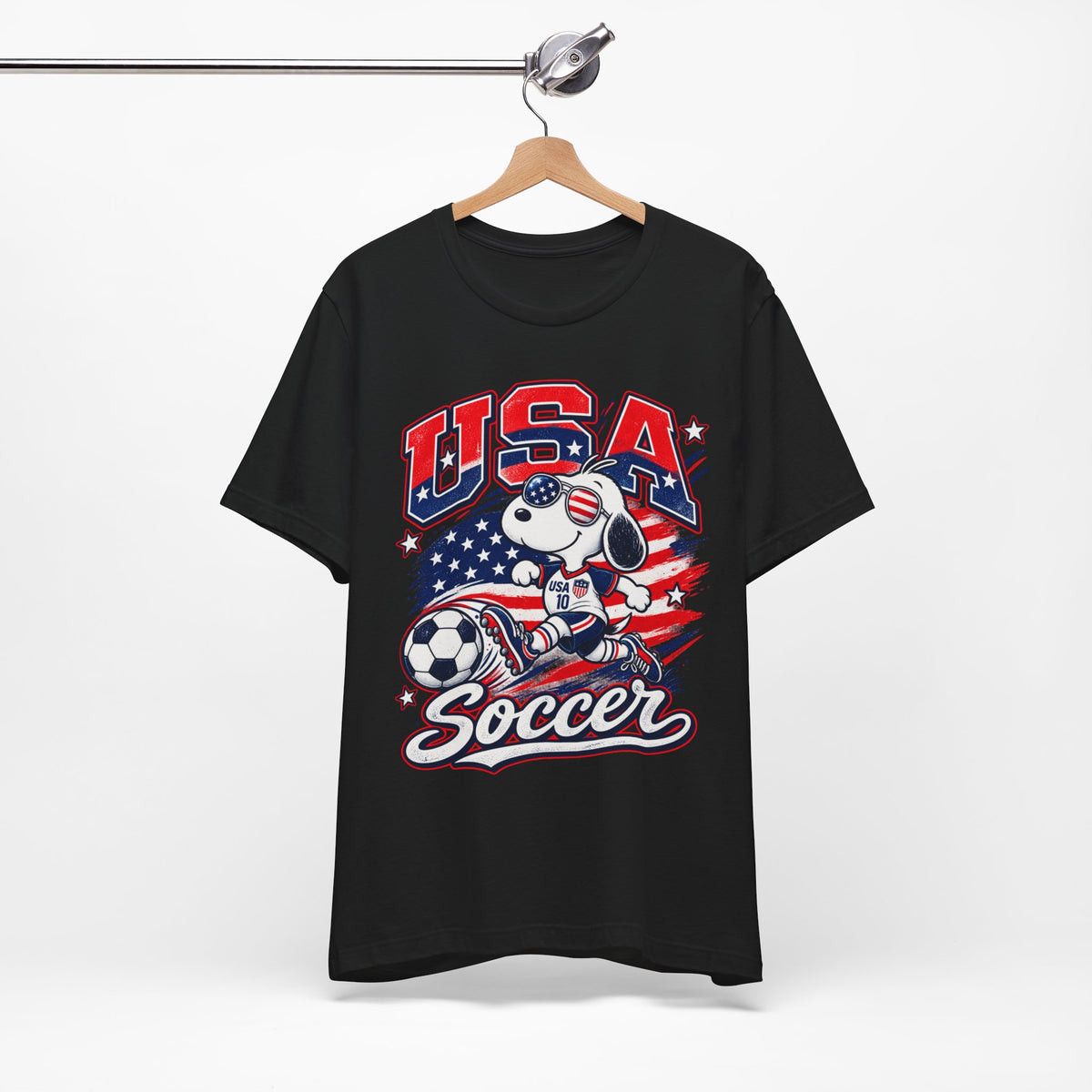 USA Soccer Snoopy T‑Shirt – Patriotic Kids & Fans Soccer Tee