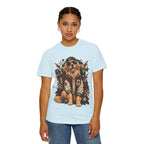 Golden Retriever Varsity T-Shirt — Retro Dog Jacket Design