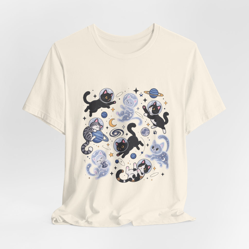 Space Cats Graphic Tee — Cute Cosmic Cat Illustration Shirt