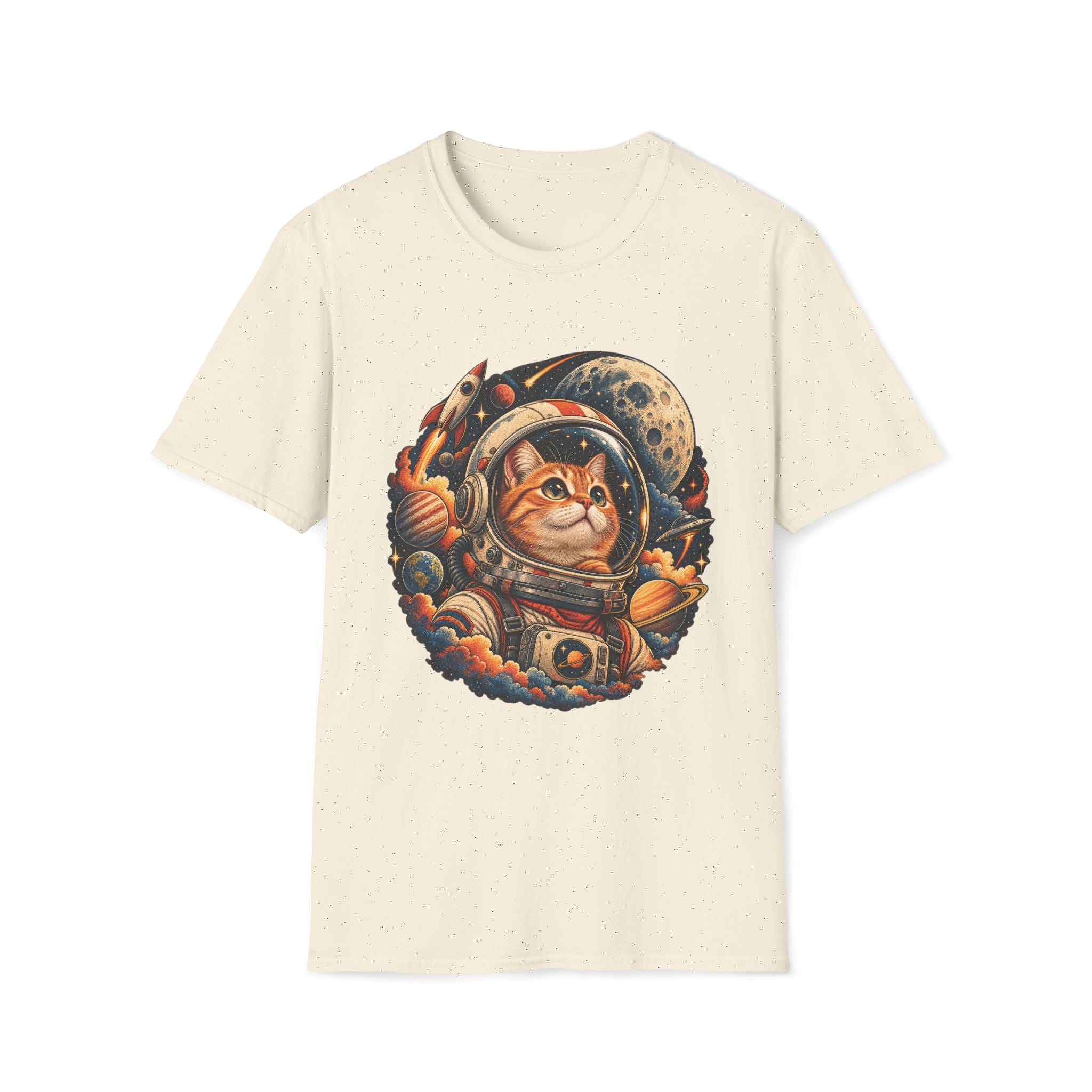 Astronaut Cat T-Shirt — Space Cat Graphic Tee for Cat Lovers