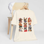 Cute Dog Portraits Tee — Vintage Paw Print Graphic T‑Shirt