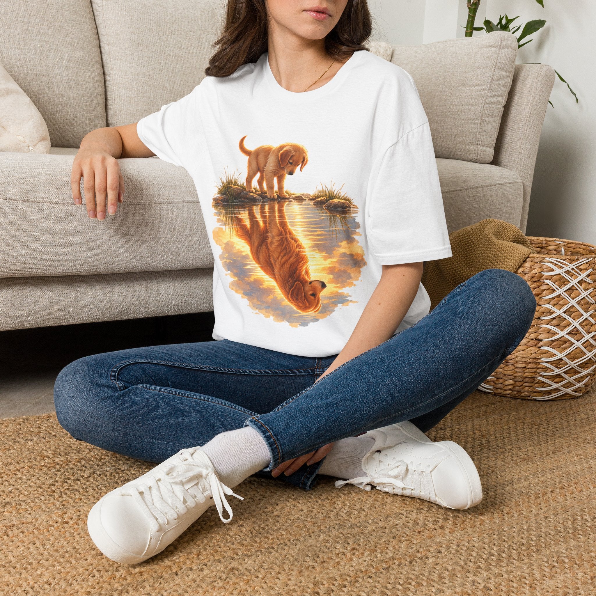 Golden Retriever Puppy Reflection T-Shirt