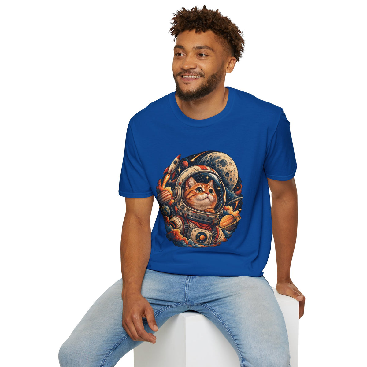 Astronaut Cat T-Shirt — Space Cat Graphic Tee for Cat Lovers