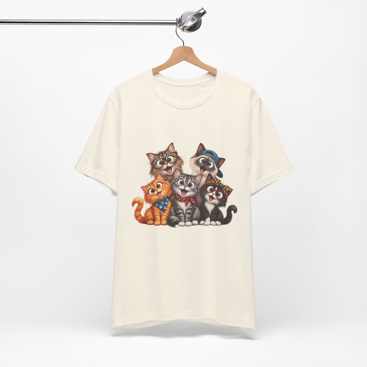 Cute Group of Kittens T-Shirt — Cartoon Cat Family Tee