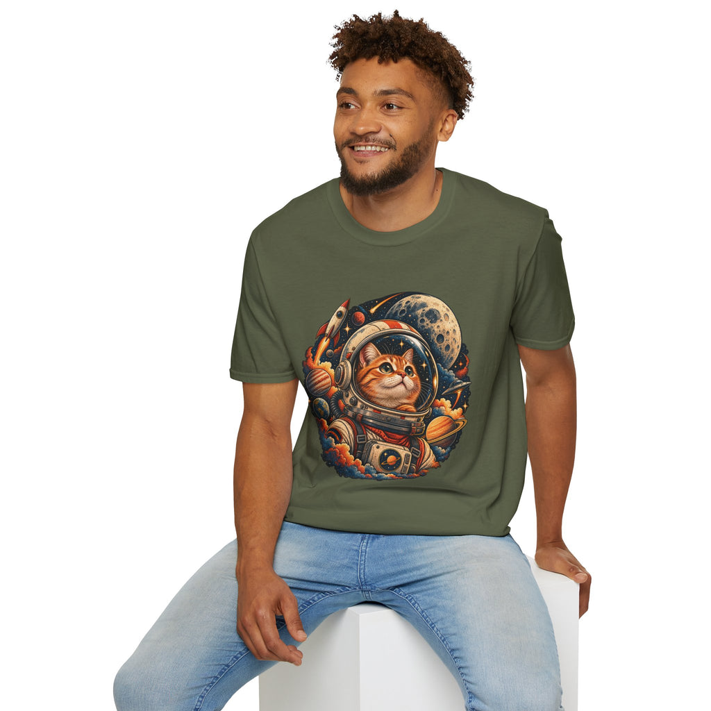 Astronaut Cat T-Shirt — Space Cat Graphic Tee for Cat Lovers