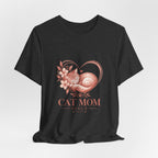 Cat Mom Tee — Floral Heart Cat Mom Since Tee