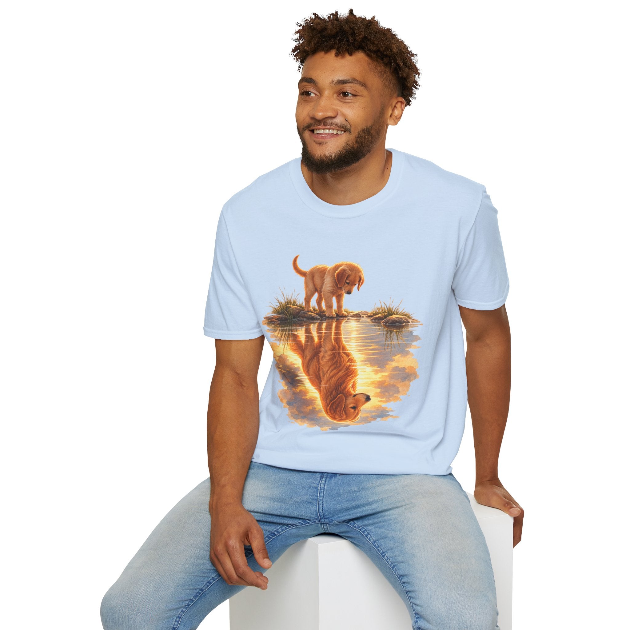 Golden Retriever Puppy Reflection T-Shirt