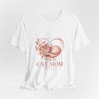 Cat Mom Tee — Floral Heart Cat Mom Since Tee