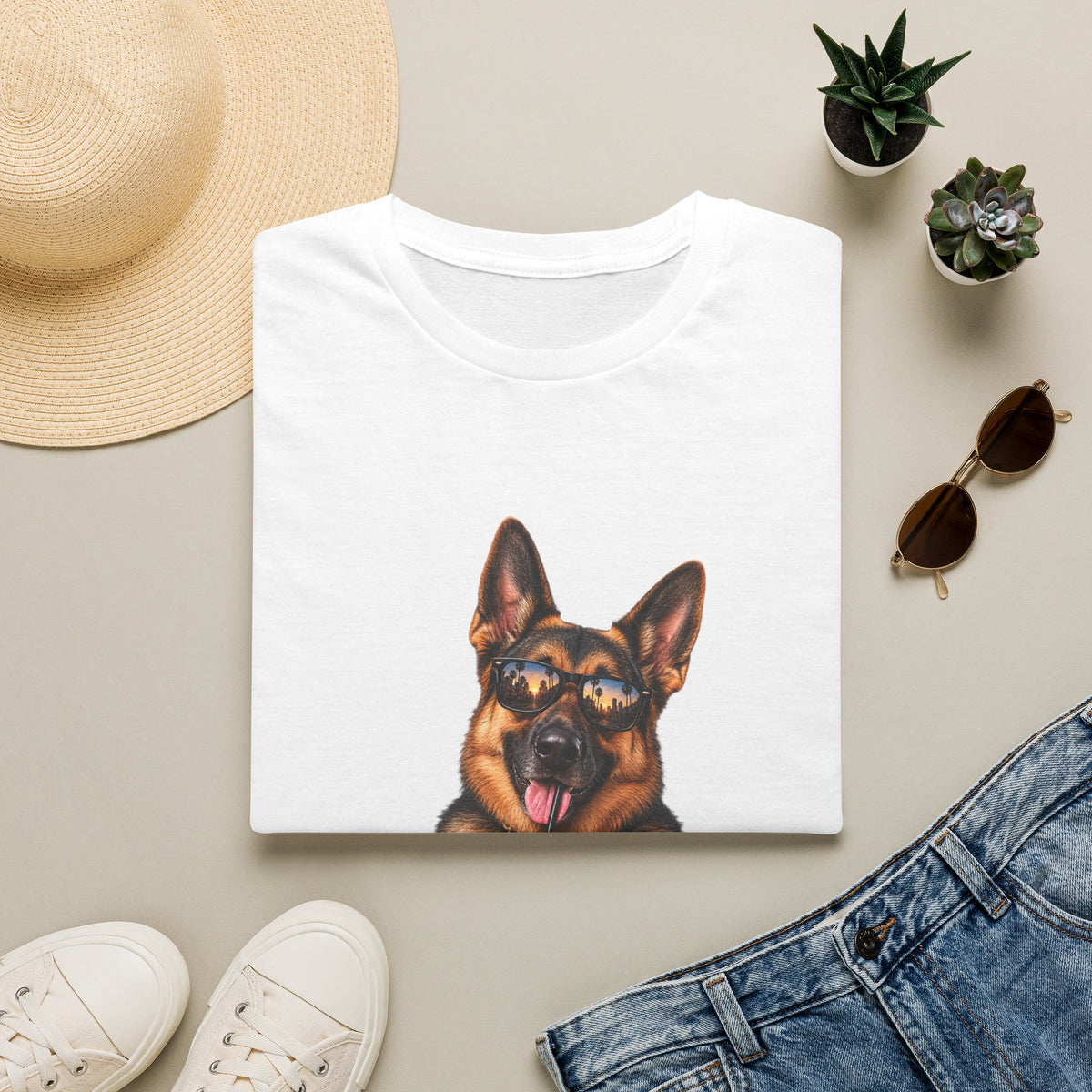 German Shepherd Portrait T-Shirt — Dog Lover Tee