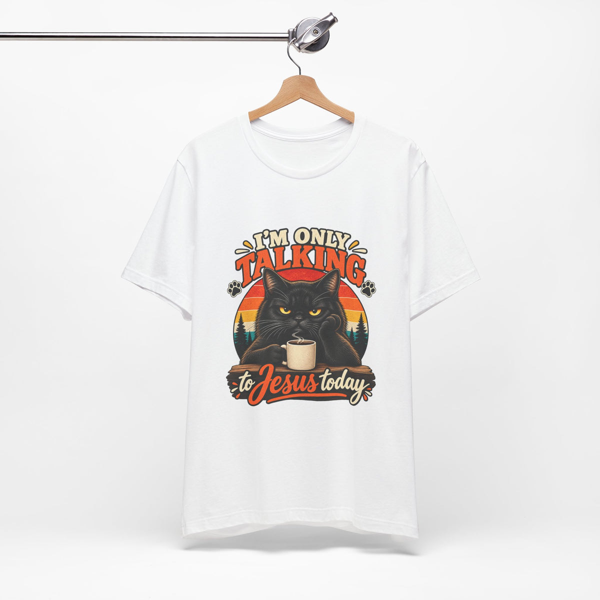 I'm Only Talking to Jesus Today Cat T‑Shirt