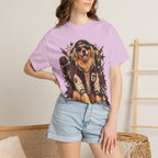 Golden Retriever Varsity T-Shirt — Retro Dog Jacket Design