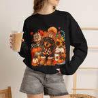 Fall Dachshund Sweatshirt – Cozy Pumpkin Patch Dog Crewneck (Hello Fall)