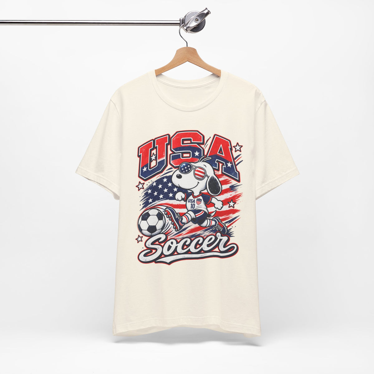 USA Soccer Snoopy T‑Shirt – Patriotic Kids & Fans Soccer Tee
