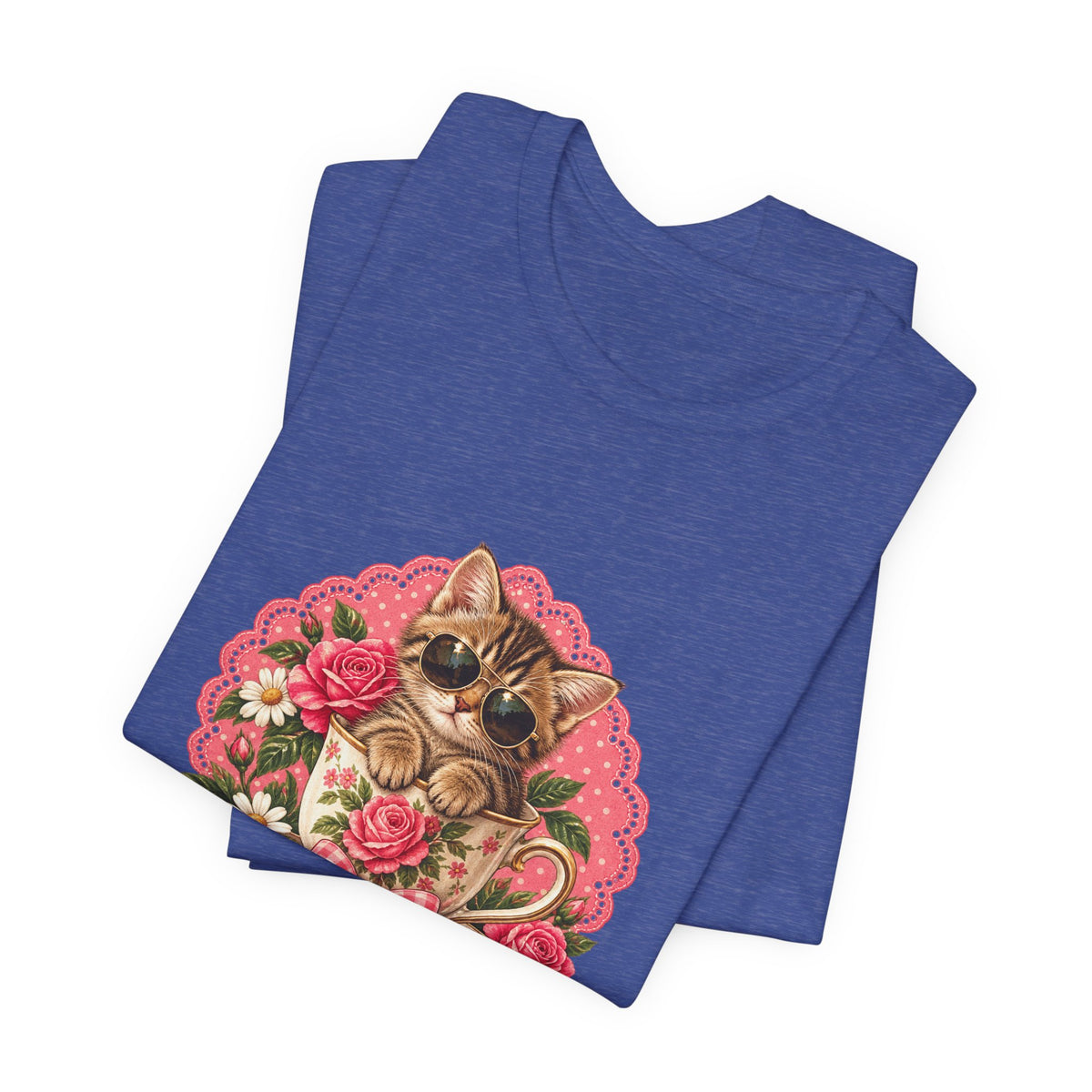 Alpha Male Cat Tee — Retro Floral Cat Graphic T-Shirt