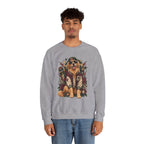 Golden Retriever Varsity Crewneck Sweatshirt — Retro Dog Lover Sweater