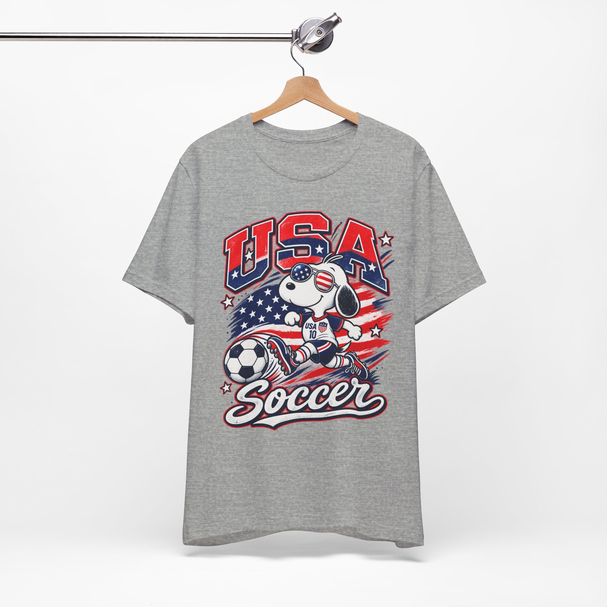 USA Soccer Snoopy T‑Shirt – Patriotic Kids & Fans Soccer Tee