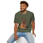 German Shepherd Portrait T-Shirt — Dog Lover Tee