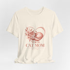 Cat Mom Tee — Floral Heart Cat Mom Since Tee