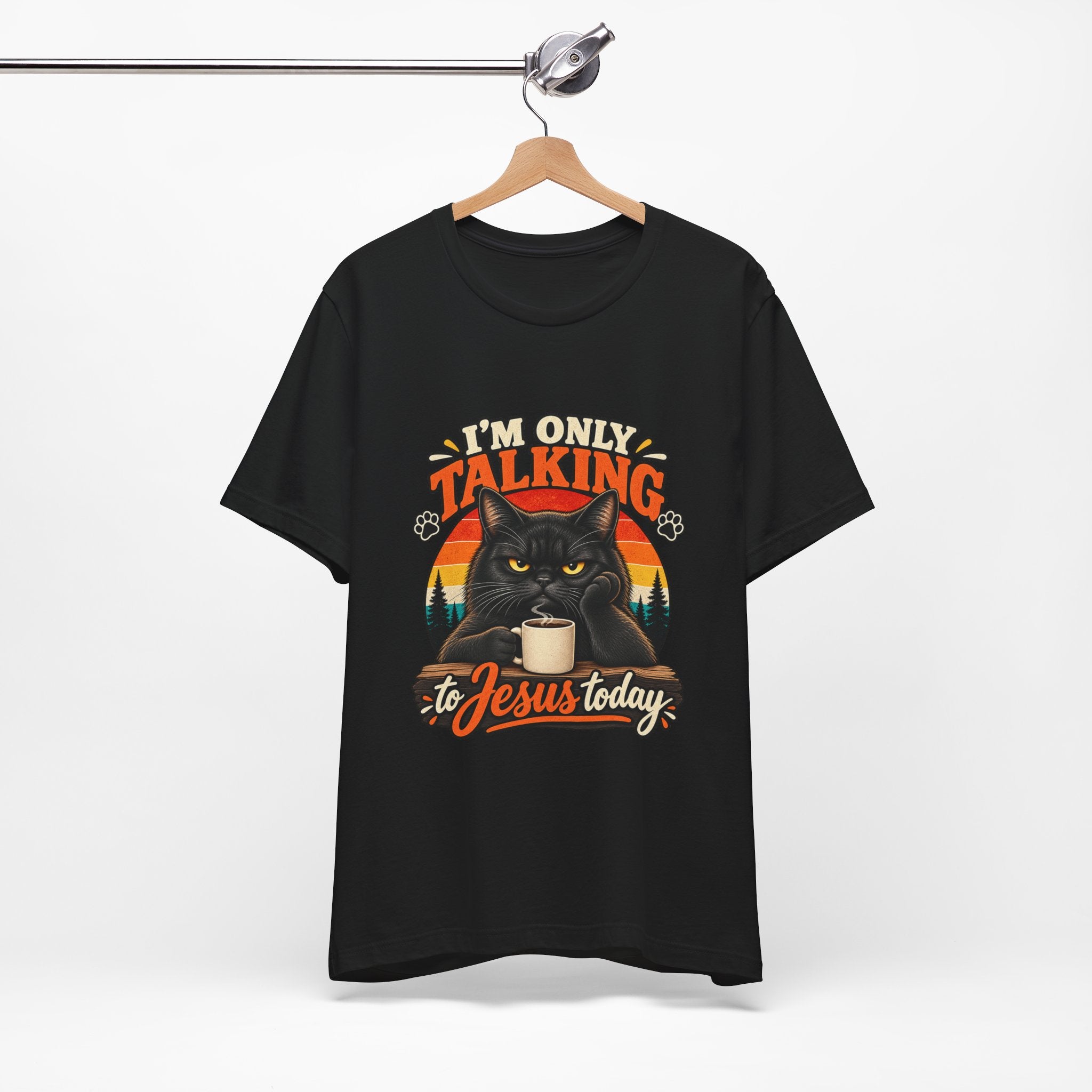 I'm Only Talking to Jesus Today Cat T‑Shirt