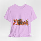 Christmas Dachshund Dogs T-Shirt — Festive Santa Hats & Tree Holiday Tee