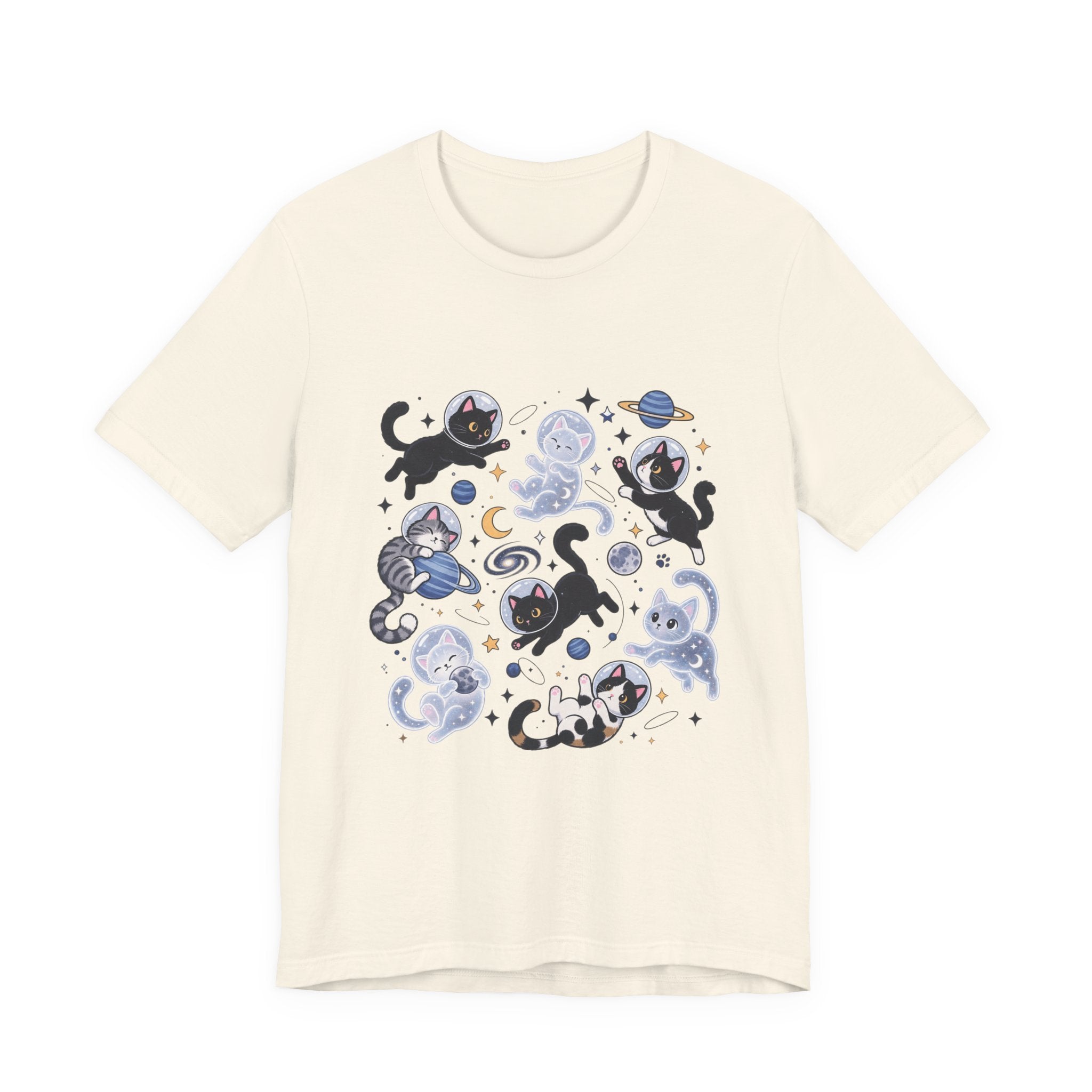 Space Cats Graphic Tee — Cute Cosmic Cat Illustration Shirt