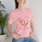 Cat Mom Tee — Floral Heart Cat Mom Since Tee